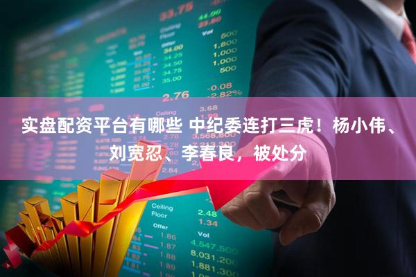 实盘配资平台有哪些 中纪委连打三虎！杨小伟、刘宽忍、李春良，被处分