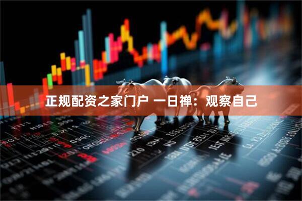 正规配资之家门户 一日禅：观察自己